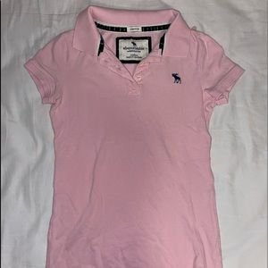 abercrombie and fitch vintage pink polo